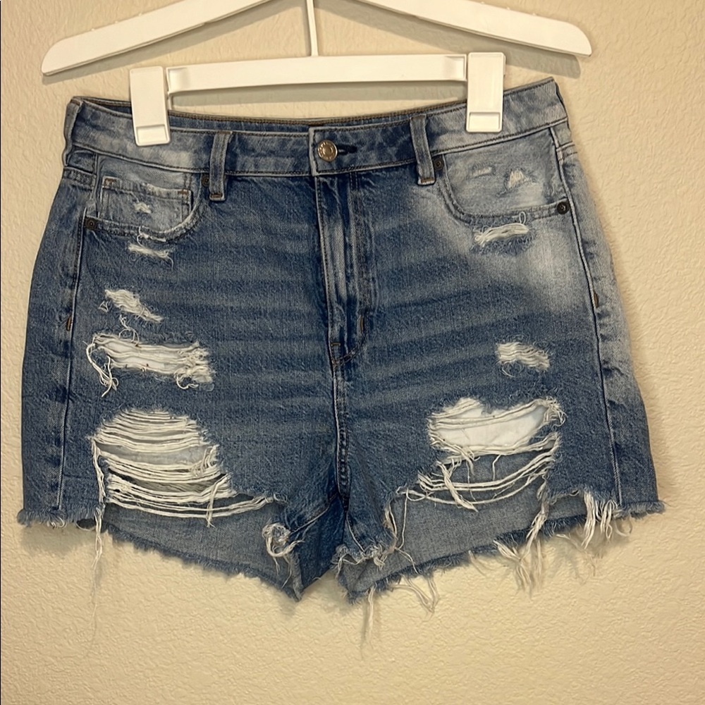 American Eagle Outfitters Blue Jean Distressed Shorts